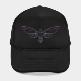 Cicada Vaporwave Aesthetic Style Line Art 2021 Reemergence Hat