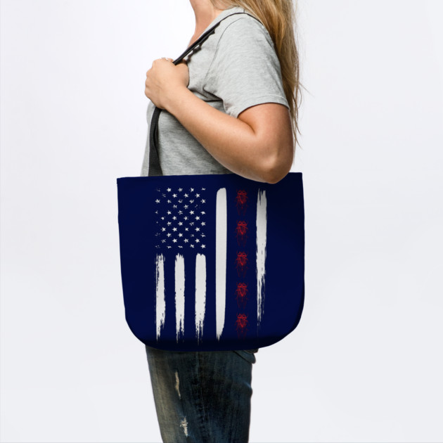 Cicada Line in Distressed US Flag for Cicada Reemergence by creative