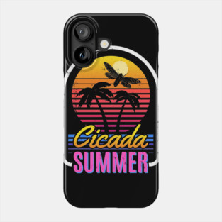 Cicada Summer Retro Vintage Vaporwave Art Meme Phone Case