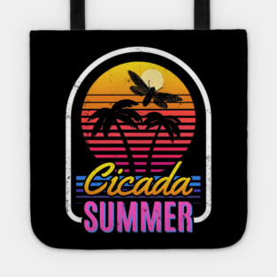 Cicada Summer Retro Vintage Vaporwave Art Meme Tote