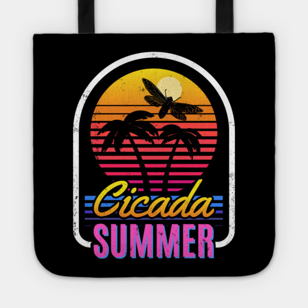 Cicada Summer Retro Vintage Vaporwave Art Meme Tote by creative