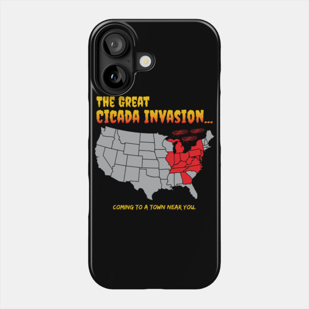 Cicada Invasion Coming to These States in US Map Funny Phone Case by creative