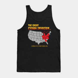 Cicada Invasion Coming to These States in US Map Funny Tank Top