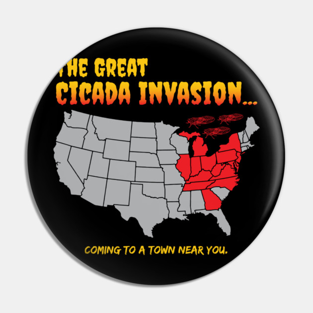 Cicada Invasion Coming to These States in US Map Funny Pin by creative
