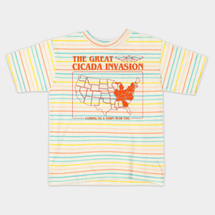 Cicada Invasion Coming to These States in US Map Cool Kids T-Shirt