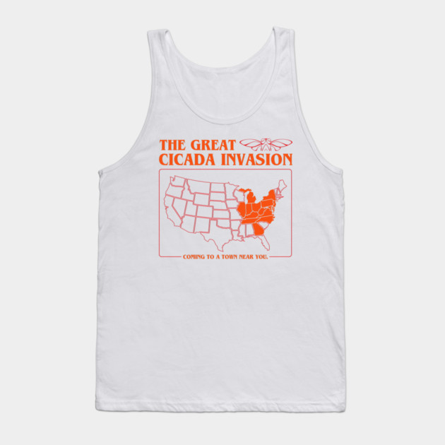 Cicada Invasion Coming to These States in US Map Cool Tank Top by creative