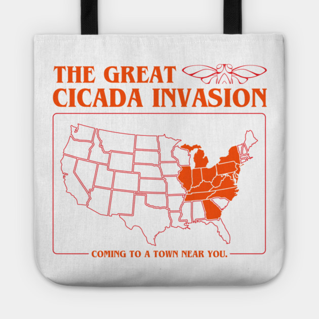 Cicada Invasion Coming to These States in US Map Cool Tote by creative