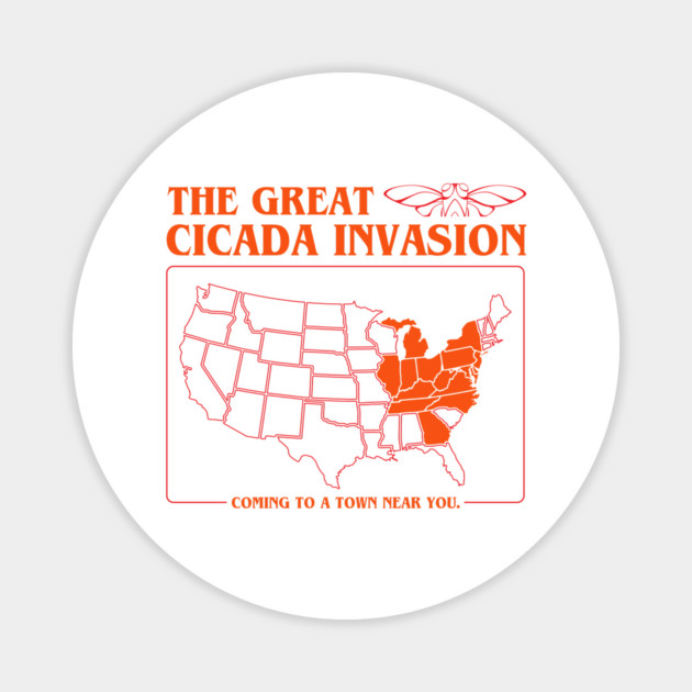 Cicada Invasion Coming to These States in US Map Cool Magnet by creative
