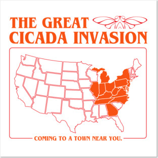 Cicada Invasion Coming to These States in US Map Cool Posters and Art