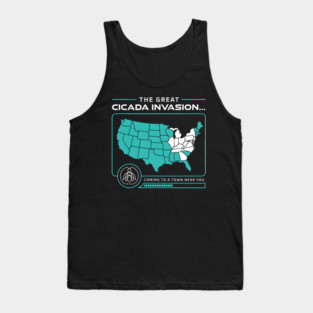 Cicada Invasion Coming to These States in US Map Tank Top