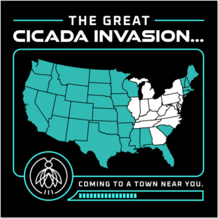 Cicada Invasion Coming to These States in US Map Posters and Art