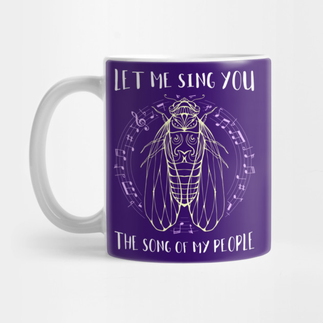 Let Me Sing You The Song Of My People Cicada Line Art by creative