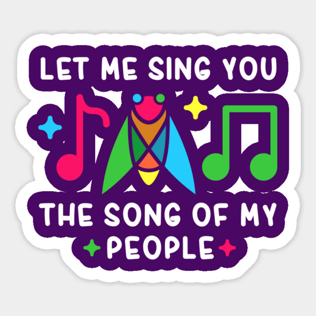 Let Me Sing You The Song Of My People Cicada Minimalist Magnet by creative