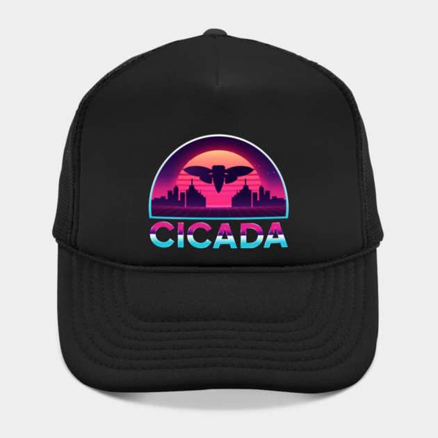 Retro Vintage Vaporwave Cityscape Cicada by creative