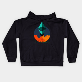 Rocket to The Moon : Ethereum Edition Kids Hoodie