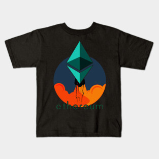 Rocket to The Moon : Ethereum Edition Kids T-Shirt