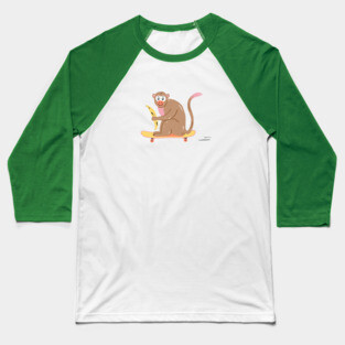 Monkey Skater Baseball T-Shirt