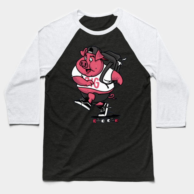 fat pork Baseball T-Shirt by James Bates