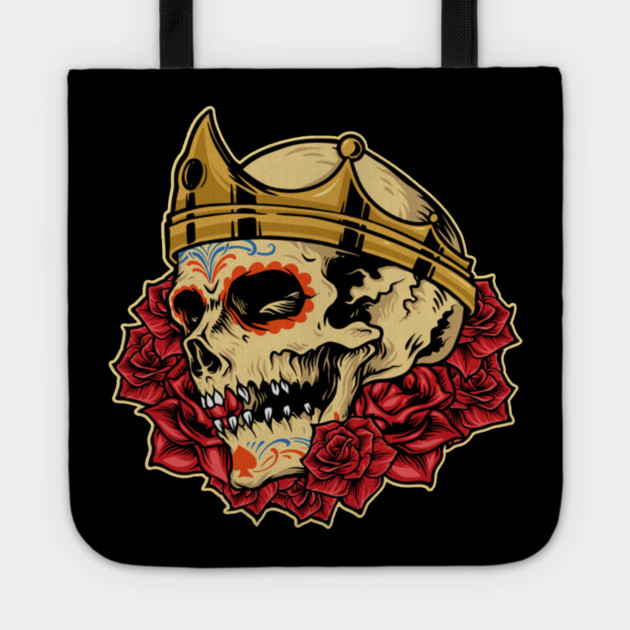 crown skull Tote by James Bates