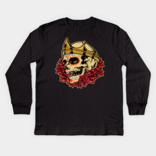crown skull Kids Long Sleeve T-Shirt