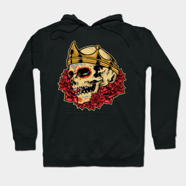 crown skull Hoodie by James Bates