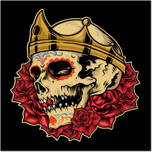 crown skull Wall Art by James Bates