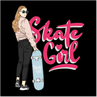 skate girl Posters and Art