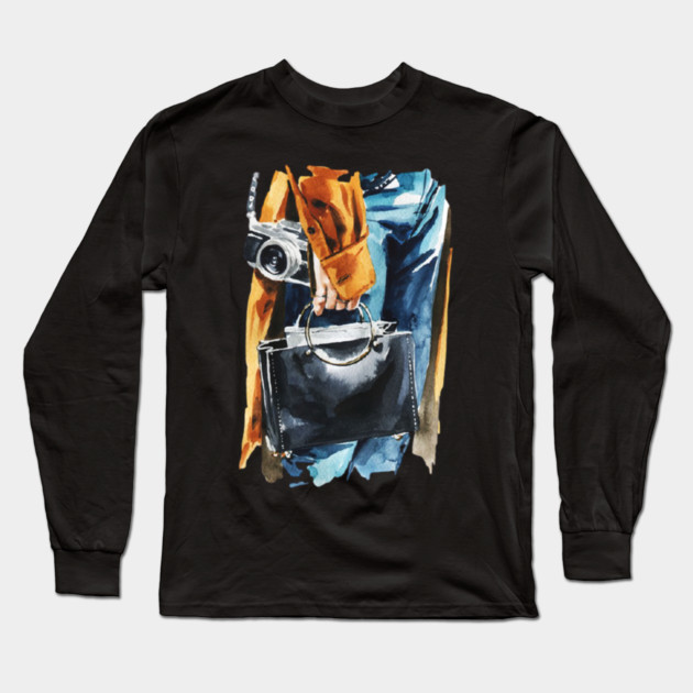 carry a bag Long Sleeve T-Shirt by James Bates