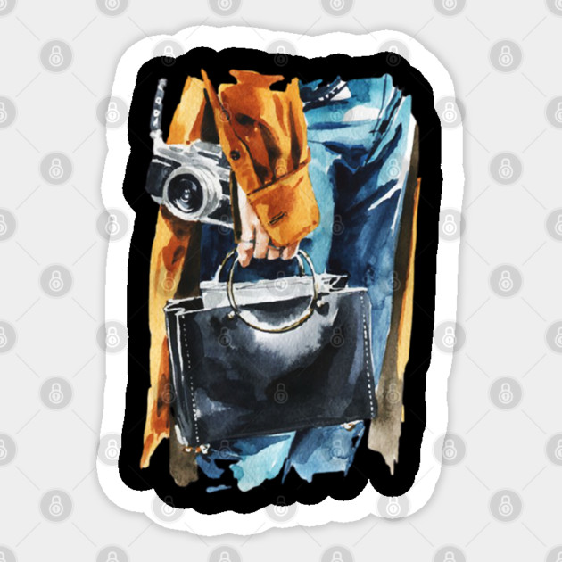 carry a bag Sticker by James Bates