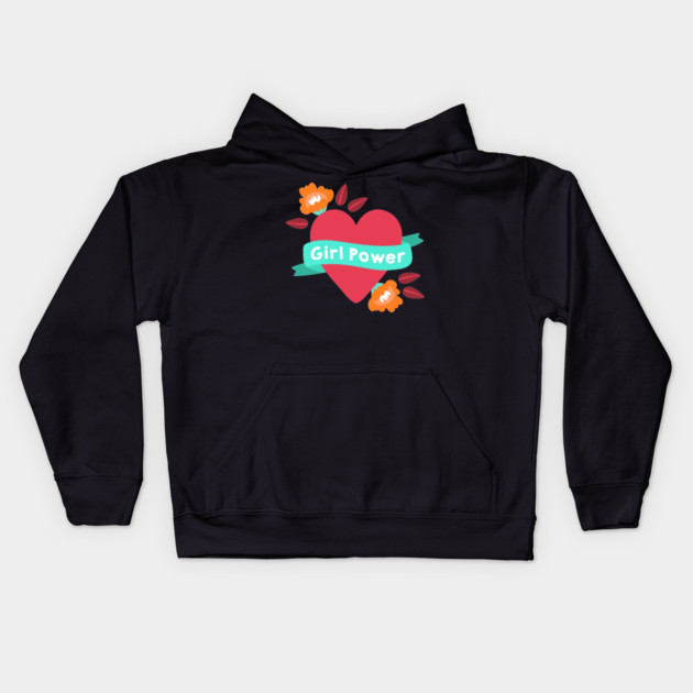 Girl power Kids Hoodie by James Bates