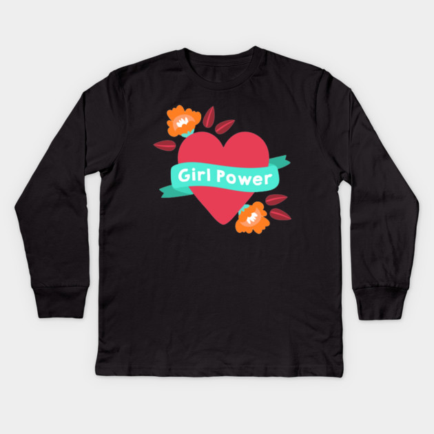 Girl power Kids Long Sleeve T-Shirt by James Bates