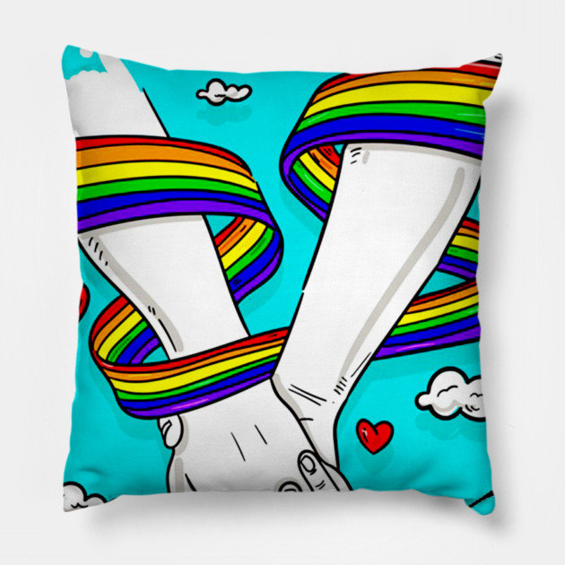 holding hands Pillow by James Bates