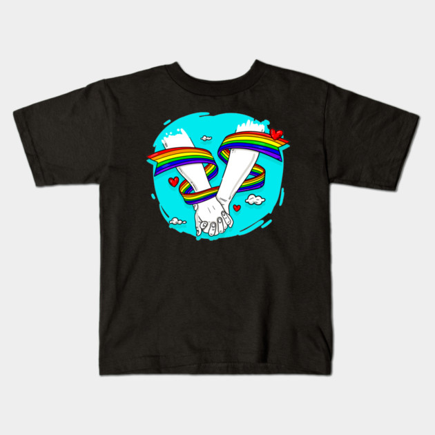 holding hands Kids T-Shirt by James Bates