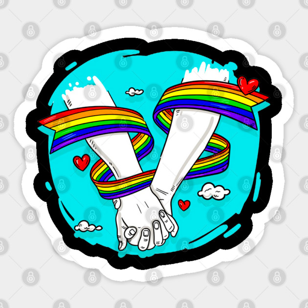 holding hands Sticker by James Bates