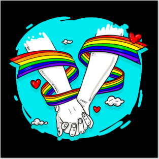 holding hands Posters and Art