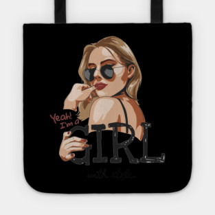 glasses girl Tote