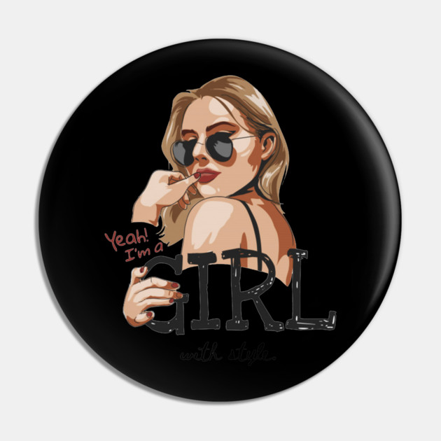 glasses girl Pin by James Bates