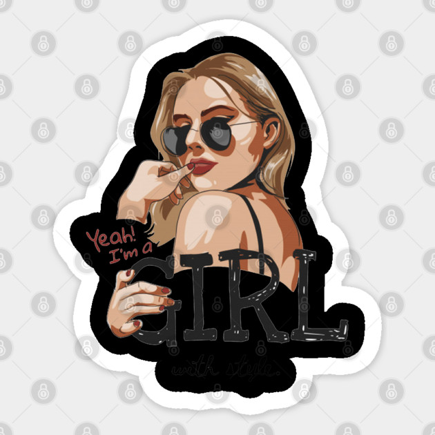 glasses girl Sticker by James Bates