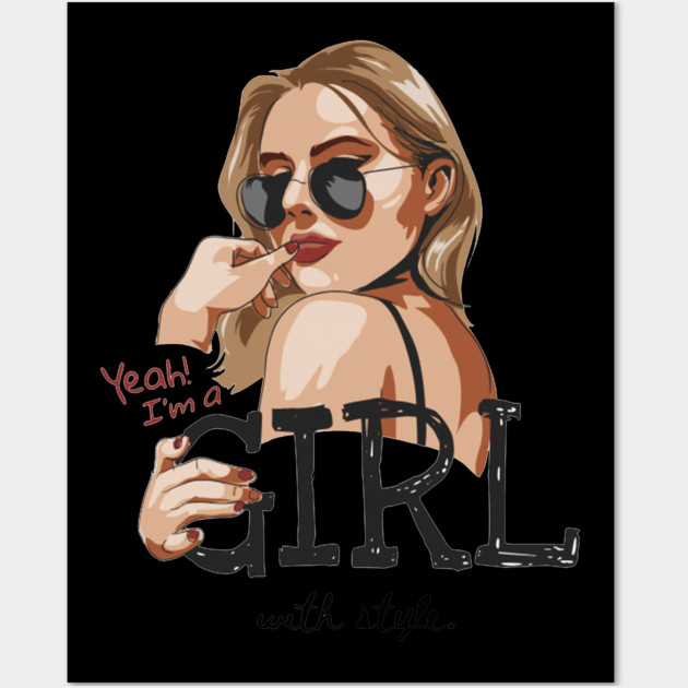 glasses girl Wall Art by James Bates