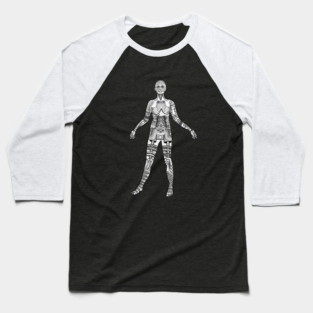 Abstract Cyborg - Robot With The Mandala Effect Baseball T-Shirt