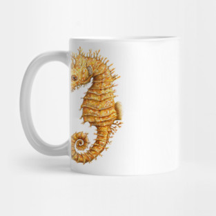 Yellow seahorse Hippocampus Mug