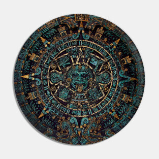 Aztec Tribal Artifact Pin