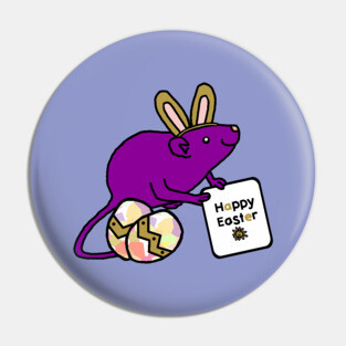Happy Easter Bunny Ears Rat Pin
