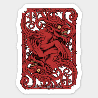 Devil Card Sticker