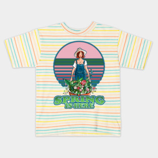 Spring is here and coming- I love to Spring Garden Kids T-Shirt
