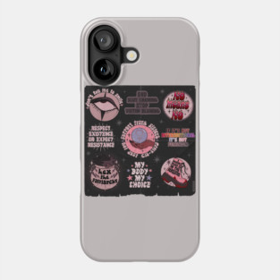 Retro Dark Feminist Poster Phone Case