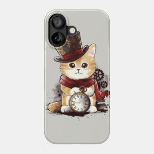 Steampunk cat Phone Case