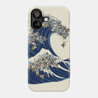 The Great Wave of English Bulldog Phone Case