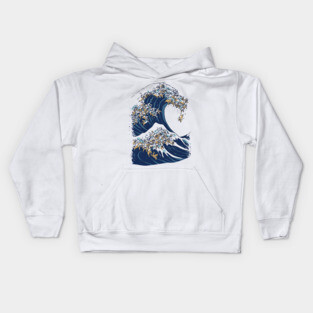 The Great wave of Cat Kids Hoodie