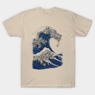 The Great wave of Cat T-Shirt